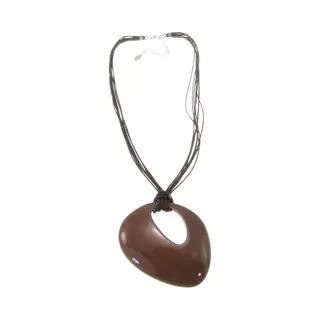 Behave - Ketting - Koord - Bruine Hanger Van 7.5 Cm In Artistiek Design
