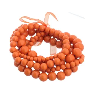 Behave - Rekarmband Vrolijke Retro Stijl - Oranje Met Strikje