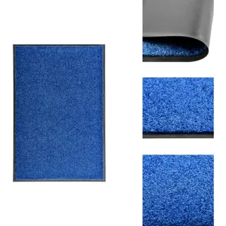 VidaXL Mat - Matten - Deurmat - Deurmatten - Deurmat Wasbaar 60x90 Cm Blauw
