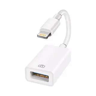 Ibley Lightning Naar Usb 3.0 Camera Adapter Wit - Geschikt Voor IPhone En IPad - Plug & Play - Ios Usb Adapter