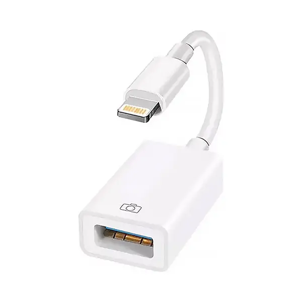 Ibley Lightning Naar Usb 3.0 Camera Adapter Wit - Geschikt Voor IPhone En IPad - Plug & Play - Ios Usb Adapter thumbnail