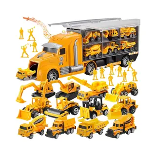 Bolke® - Vrachtwagen Speelgoed - Vrachtwagen Speelgoed Jongens - Graafmachine Speelgoed - Graafmachine Buitenspeelgoed - Speelfiguren Set Constructie