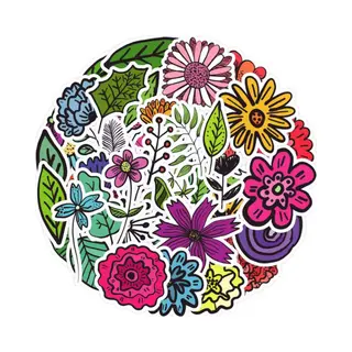 Chpn - Stickers - Bloemen Stickers - Random Stickers - Flower Stickers - Sticker - 50 Stuks - Mix - Cadeau - Laptop Stickers - Bloemen - Bloemetjes -