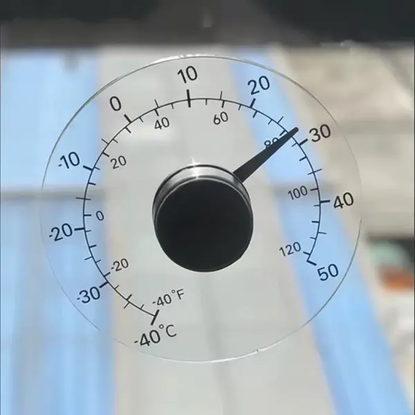 Chpn - Raamthermometer - Thermometer Voor Aan Het Raam - Buitentemperatuur - Binnentemperatuur Meten - Geschikt Voor Buiten En Binnen - Transparant - thumbnail