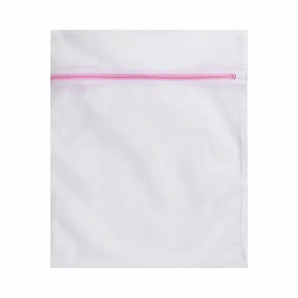Waszak - Wasnetje - Lingerie Waszak - Wit Met Roze - 40/50CM - Was Zak - Met Rits - Voorzichtig Wassen - Geen Handwas Nodig - Chpn thumbnail