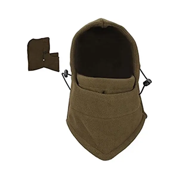 Groene Fleece Muts - Bivakmuts - Fleecestof - Gezichtsmasker - Skimasker - Motormasker - One Size - Chpn thumbnail
