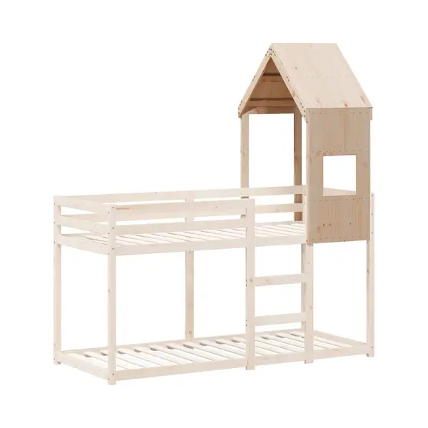 VidaXL Dach Für Kinderbett, Kinderbettdach Mit Offener Seite, Kinderbetthimmel Für Schlafzimmer, Bettdach Betthimmel, Massivholz Kiefer thumbnail