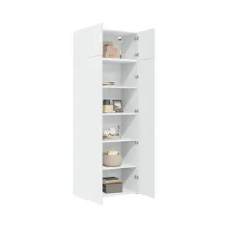 Storage Cabinet White 80x42.5x225 Cm Engineered Wood Vidaxl