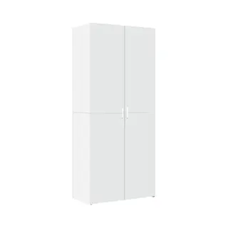 Highboard White 80x42.5x185 Cm Engineered Wood Vidaxl