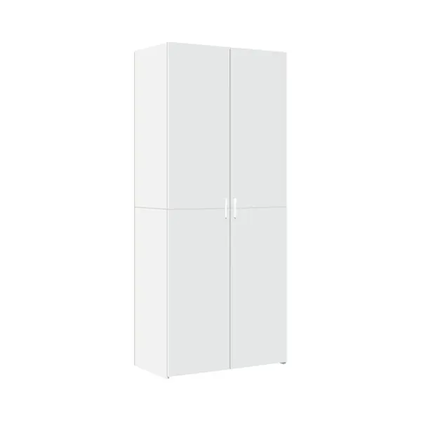 Highboard White 80x42.5x185 Cm Engineered Wood Vidaxl thumbnail