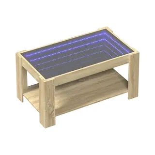 VidaXL Led-Couchtisch Sonoma Eiche 93x53x45 Cm Holzwerkstoff