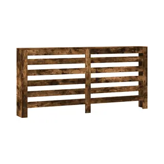 VidaXL Radiator Cover, Heater Cover For Living Room Hallway, Slat Cabinet For Decorative, Heater Shelf, Radiator Shelf, Smoked Oak Engineered Wood