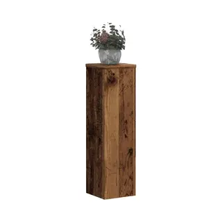 VidaXL Plantenstandaards 2 St 17x17x60 Cm Bewerkt Hout Oud Houtkleurig