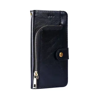 Jvs Products Hoesje Geschikt Voor IPhone 16 Pro Max - Bookcase - Koord - Pasjeshouder - Portemonnee - Rits - Kunstleer - Zwart
