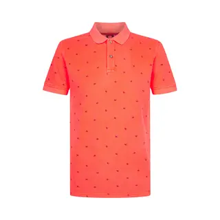 Petrol Industries Shirt 'OlaVerde' Donkerlila / Koraal