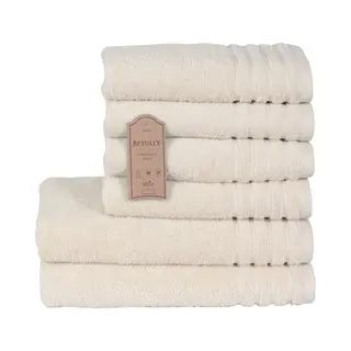 Betully Handdoeken En Badhanddoeken, 100% Turks Katoen, Sneldrogend, 500 G/m² (4 Handdoeken En 2 Badhanddoeken, Zwart)