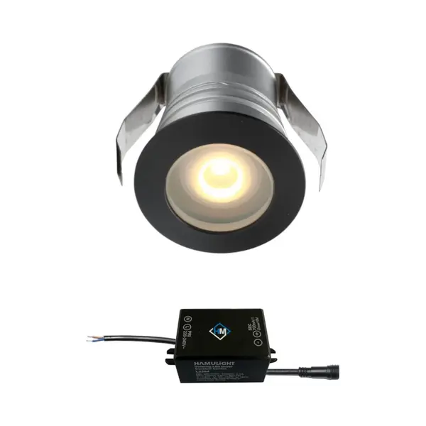 Hamulight Cree Led Inbouwspot Burgos Zwart In - 3W / Rond / Dimbaar / 230V / IP65 / Downlights / Plafondspots / Spotjes / Inbouwspots / Badkamer / Woonkamer / thumbnail