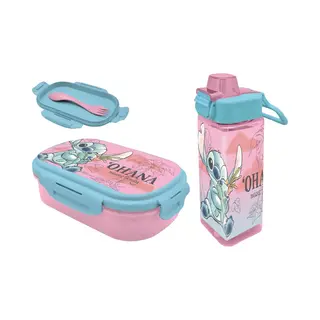 Lilo & Stitch Lunchset; Fles En Lunchbox Met Bestek