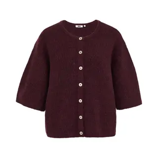 We Fashion Gebreid Vest Donkerrood
