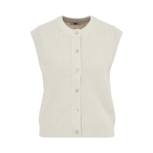 We Fashion Gebreide Bodywarmer Natuurwit thumbnail