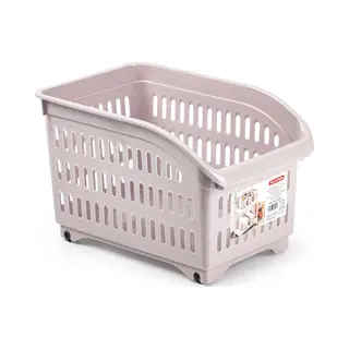 Plasticforte Opberg Trolley Container - Roze - Op Wieltjes - L30 X B18 X H19 Cm - Kunststof - Opslag Box/bak - 10 Liter
