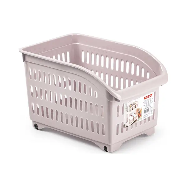 Plasticforte Opberg Trolley Container - Roze - Op Wieltjes - L30 X B18 X H19 Cm - Kunststof - Opslag Box/bak - 10 Liter thumbnail