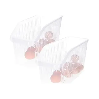 B-home B- 3x -Home Koelkast/keuken Organiser Open Mand - Transparant - Kunststof - 13 X 30 X 17 Cm