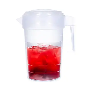 PlasticForte Waterkan Met Deksel - 2 Liter - Transparant - Kunststof - Schenkkan Karaf