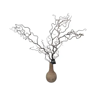 Bellatio Design Kronkelhazelaar Kunst Paastak Groot - 3 Stelen - 87 Cm - Paasdecoratie Kunsttakken