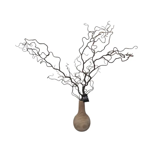 Bellatio Design Kronkelhazelaar Kunst Paastak Groot - 3 Stelen - 87 Cm - Paasdecoratie Kunsttakken thumbnail
