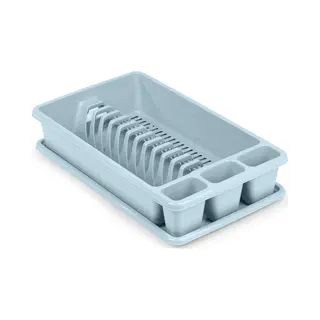 Plasticforte Afdruiprek Met Lekbak - Ijsblauw - 45 X 26 Cm - Afwasrek