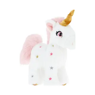 Keel Toys Pluche Eenhoorn Knuffel - Wit/roze - 16 Cm - Mystieke Dieren - Met Glitter Sterren - Unicorns