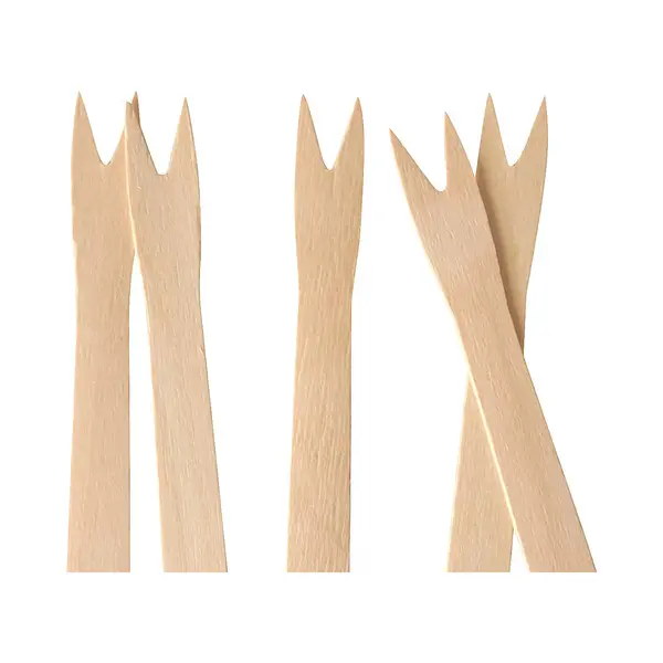 Papstar Snack Vorkjes - Patat Vorkjes - Friet Vorkjes - 50x Stuks - Hout - 12.1 Cm - Duurzaam - Milieuvriendelijke/milieubewuste Keuze - Xxl Model thumbnail