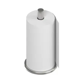 Bellatio Design Keukenrolhouder - Zilverkleurig - Staand - Keukenrol Houder - Rvs - D15 X H32 Cm