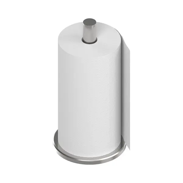 Bellatio Design Keukenrolhouder - Zilverkleurig - Staand - Keukenrol Houder - Rvs - D15 X H32 Cm thumbnail
