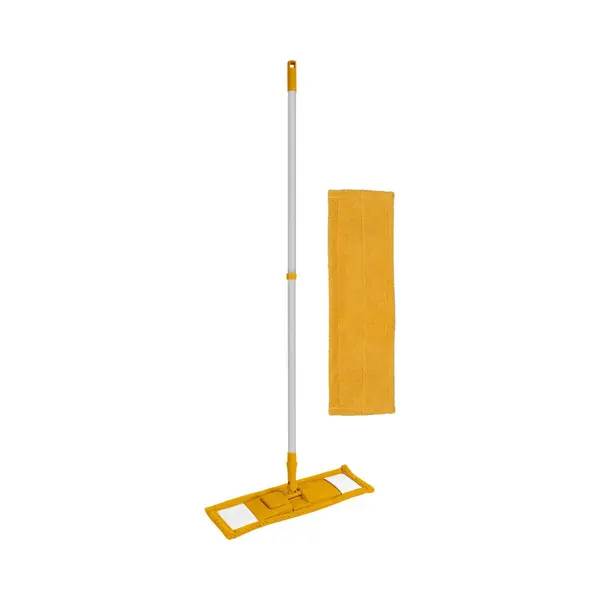 Urban Living Vloerwisser Microvezel Dweil - Met Steel - Verstelbaar - Vloertrekker - Geel - Met 2x Dweilen thumbnail
