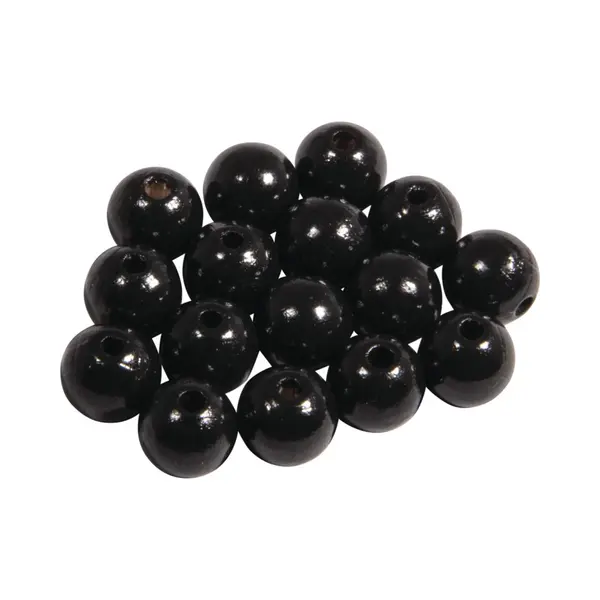 Rayher hobby materialen Rayher Hobby Kralen Van Hout Dia 10mm - 156x Stuks - Zwart - Diy Sieraden Maken - Kralen Rijgen thumbnail