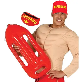 Lifeguard Verkleed Set - 3-delige Outfit Voor Carnaval & Strandfeest - Volwassenen