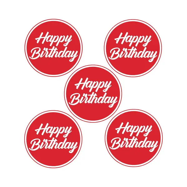 Bellatio Decorations Bierviltjes/onderzetters Happy Birthday - 30x Stuks - Rood - D10 Cm - Verjaardag Versiering thumbnail