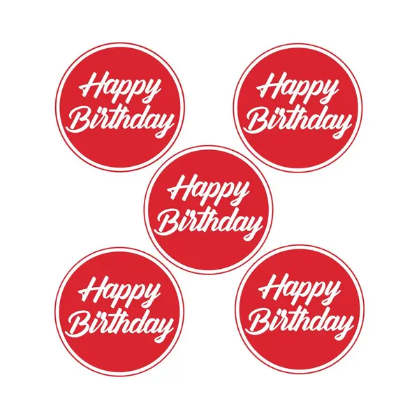 Bellatio Decorations Bierviltjes/onderzetters Happy Birthday - 40x Stuks - Rood - D10 Cm - Verjaardag Versiering thumbnail
