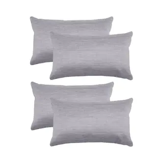 Stof Textile Sierkussen Bea - 4x - Lichtgrijs - 30 X 50 Cm - Bank Kussens - Zitkussens - Binnen/buiten - Polyester