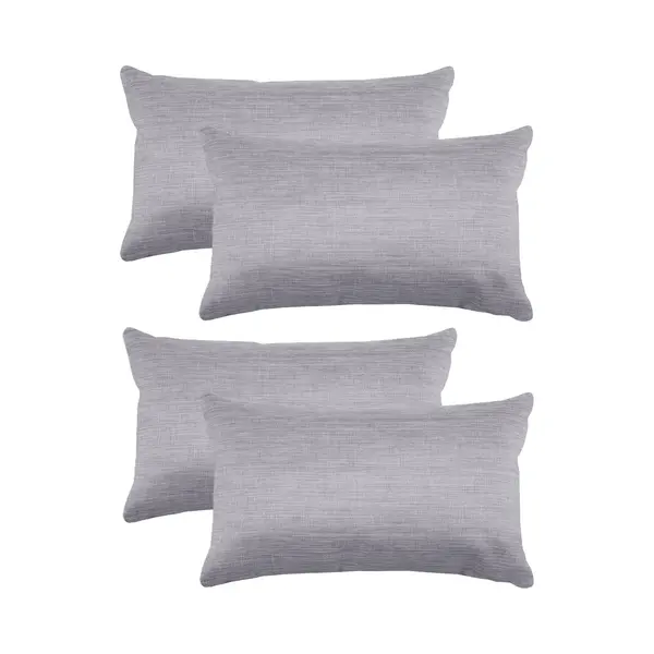 Stof Textile Sierkussen Bea - 4x - Lichtgrijs - 30 X 50 Cm - Bank Kussens - Zitkussens - Binnen/buiten - Polyester thumbnail