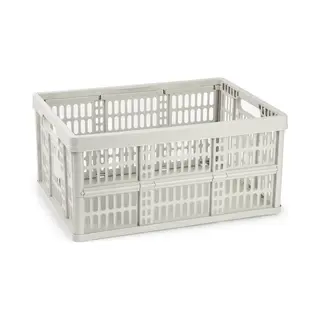 Plasticforte Opvouwbare Krat - Beige - 48 X 35 X 24 Cm - Boodschappen - 32 Liter - Kunststof
