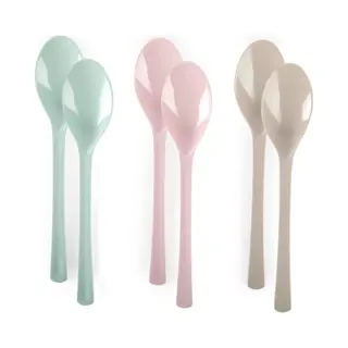 Plasticforte Lepels - Kunststof - 12x Stuks - Herbruikbaar Plastic - 19 Cm - Bbq / Verjaardag / Camping / Party