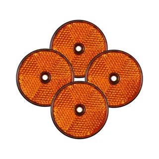 Benson Reflector - 4x - Oranje - Schroefbevestiging - 60mm - Rond