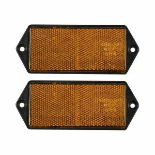Benson Reflector - 2x - Oranje - Rechthoek - Schroefbevestiging - 100 X 45 Mm