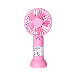 Gerimport Mini Ventilator/handventilator - 8 X 5 X 16 Cm - Roze - Verkoeling In Zomer
