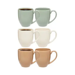 5Five Koffiemokken Venice - 6x Stuks - Keramiek - In 3 Kleuren - 480 Ml - 9 X 11 Cm - Bekers
