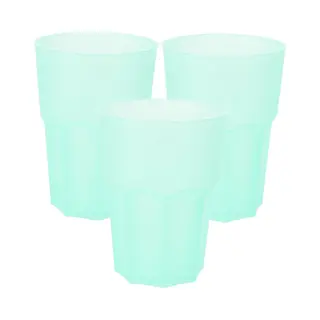 Excellent Houseware Drinkbekers - 12x - Groen - Kunststof - 480 Ml - Onbreekbare Camping En Kinder Bekers