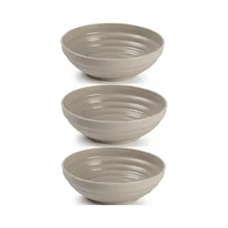 Plasticforte Kommetjes / Schaaltjes - 6x - Dessert En Ontbijt - Kunststof - D13x5 Cm - Taupe Beige